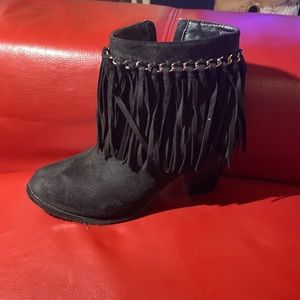 Western fringe booties